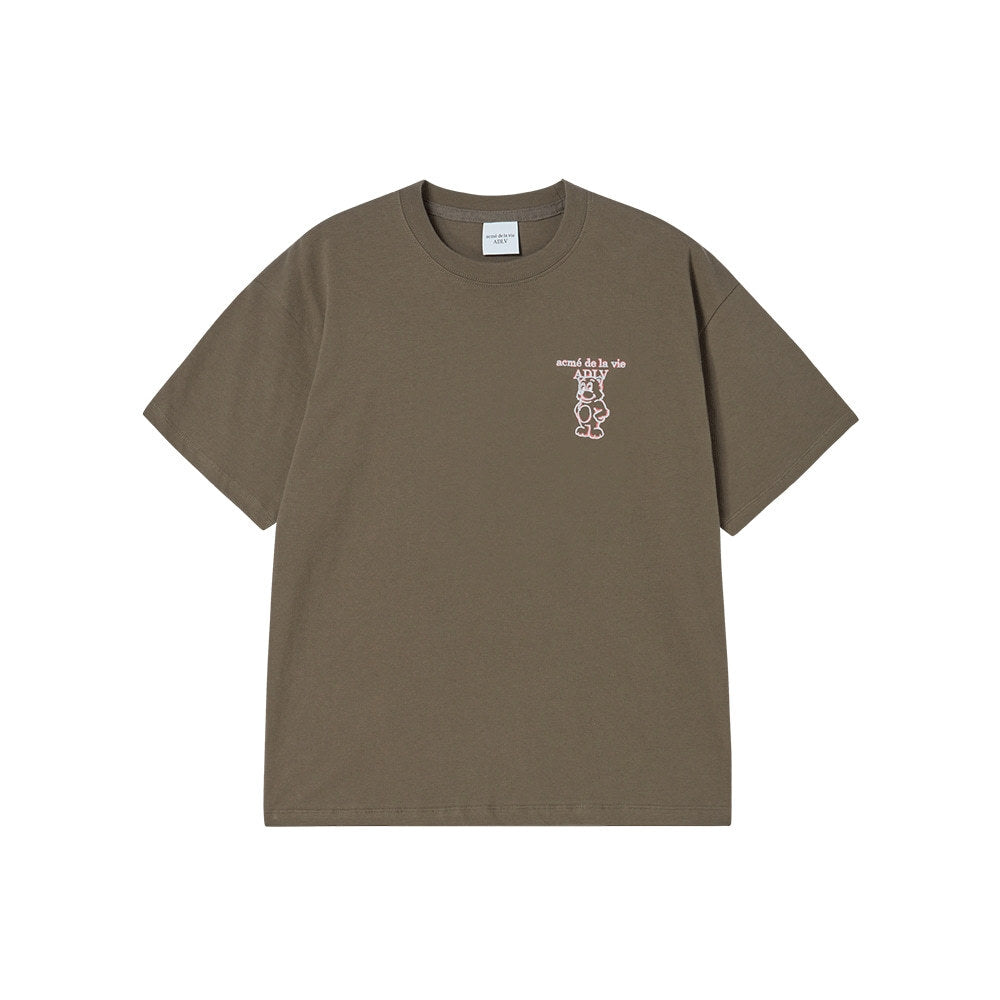 Minimalist ADLV Classic Bear Print T-Shirt | Breathable Oversized Couple’s Tee